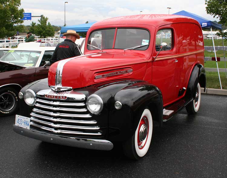  a Mercury panel truck or a 