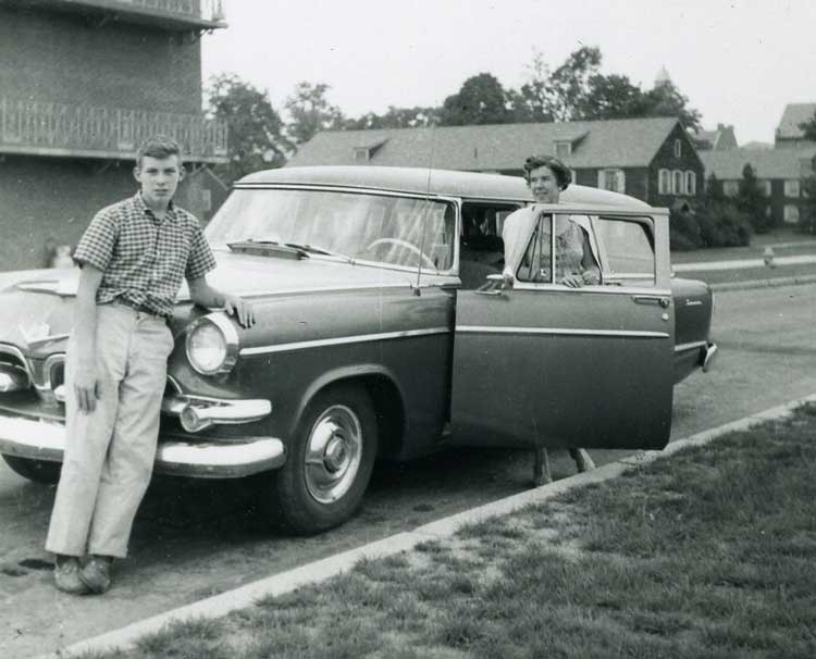  time she came north she had a new car a Dodge station wagon in 1955 
