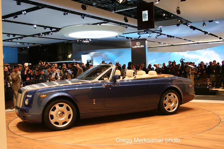 RollsRoyce had a new Phantom drophead on show 