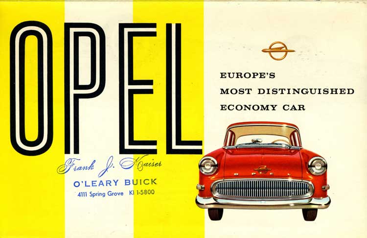 opel rekord viper. opel brochure