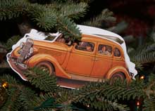 1935 Ford ornament on Christmas tree