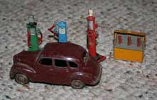 Dinky Austin A40 Devon and petrol pumps