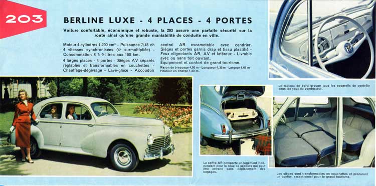 The 403 was mechanically a refinement of the 203 model introduced in 1948 
